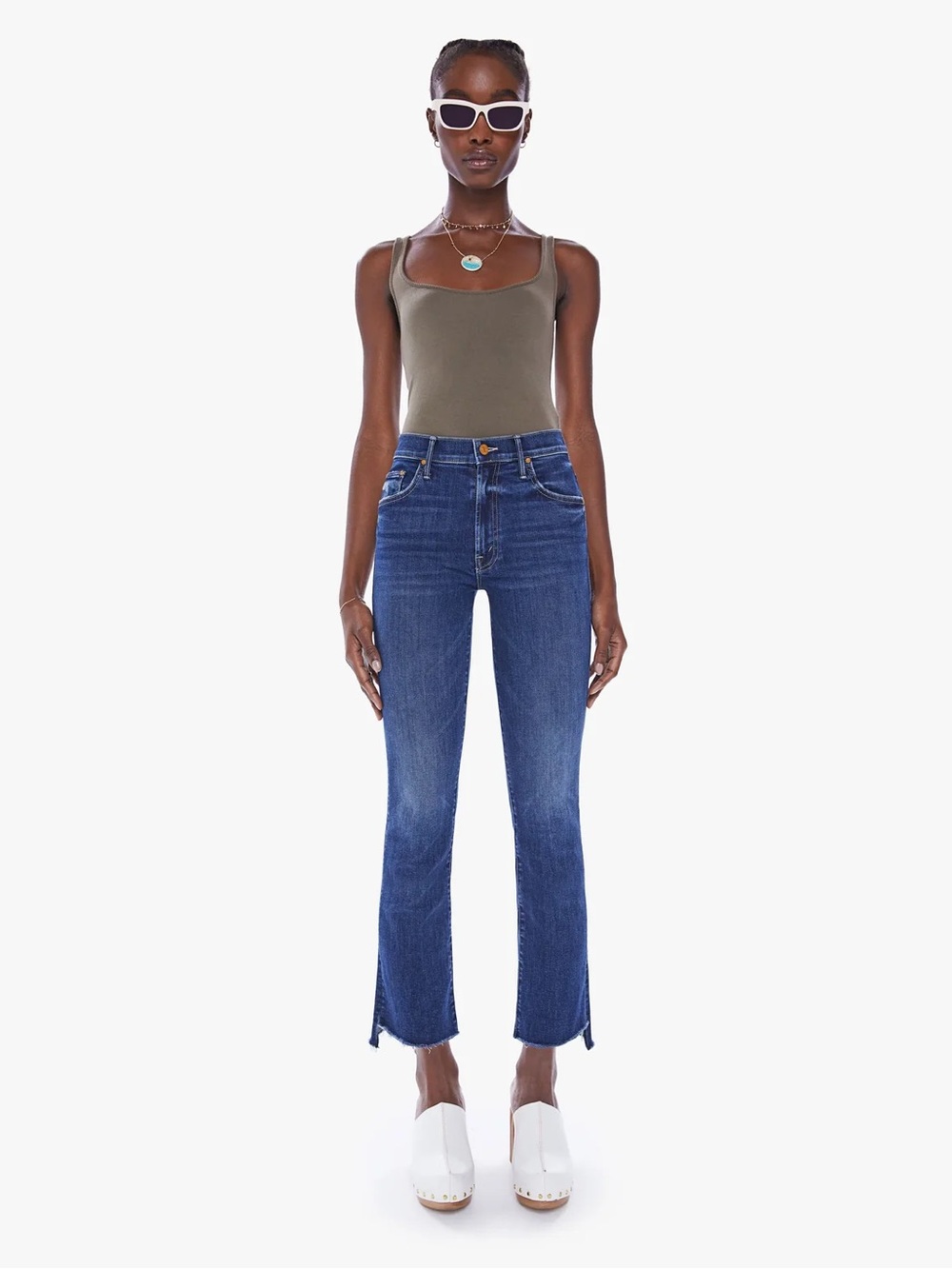 MOTHER Jeans Women’s The Insider Crop Step Fray Jeans Size 27